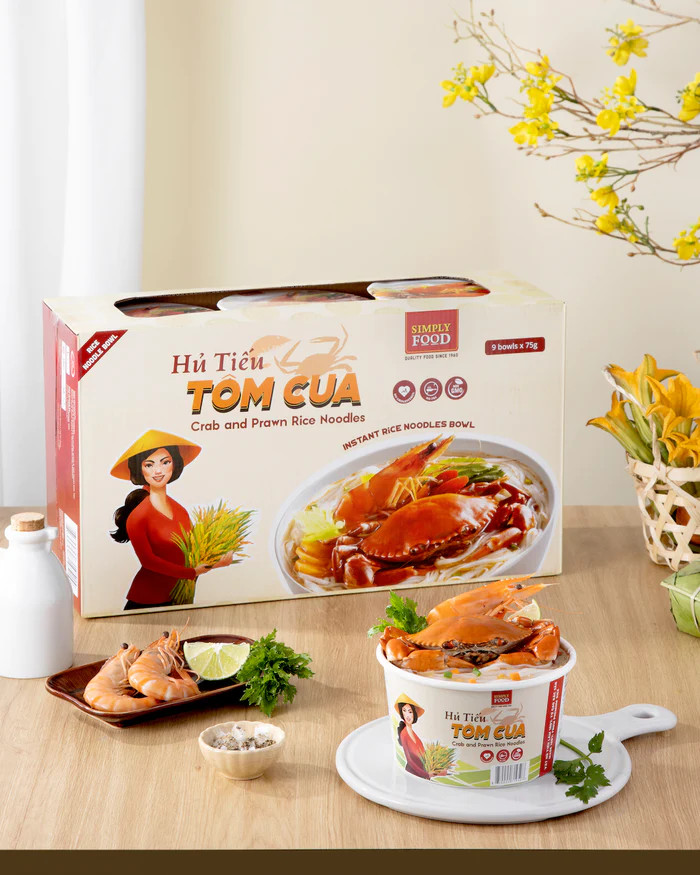 Hủ tiếu tôm cua ăn liền - crab & prawn rice noodles