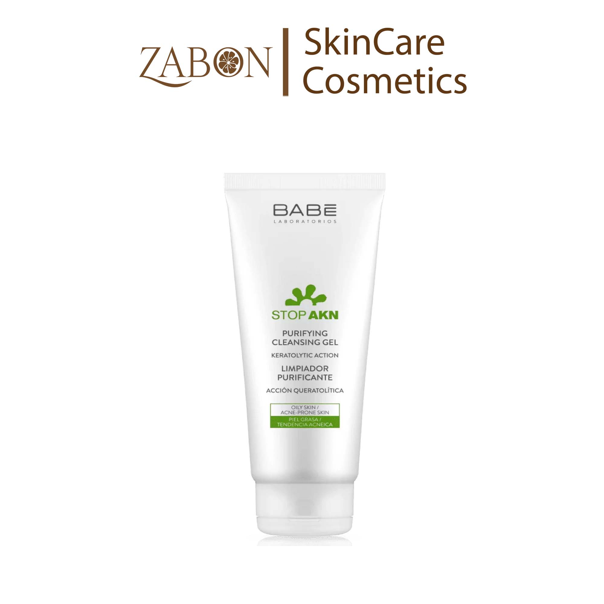 Sữa rửa mặt BABE Stop AKN Purifying Cleansing Gel cho da dầu mụn 200ml