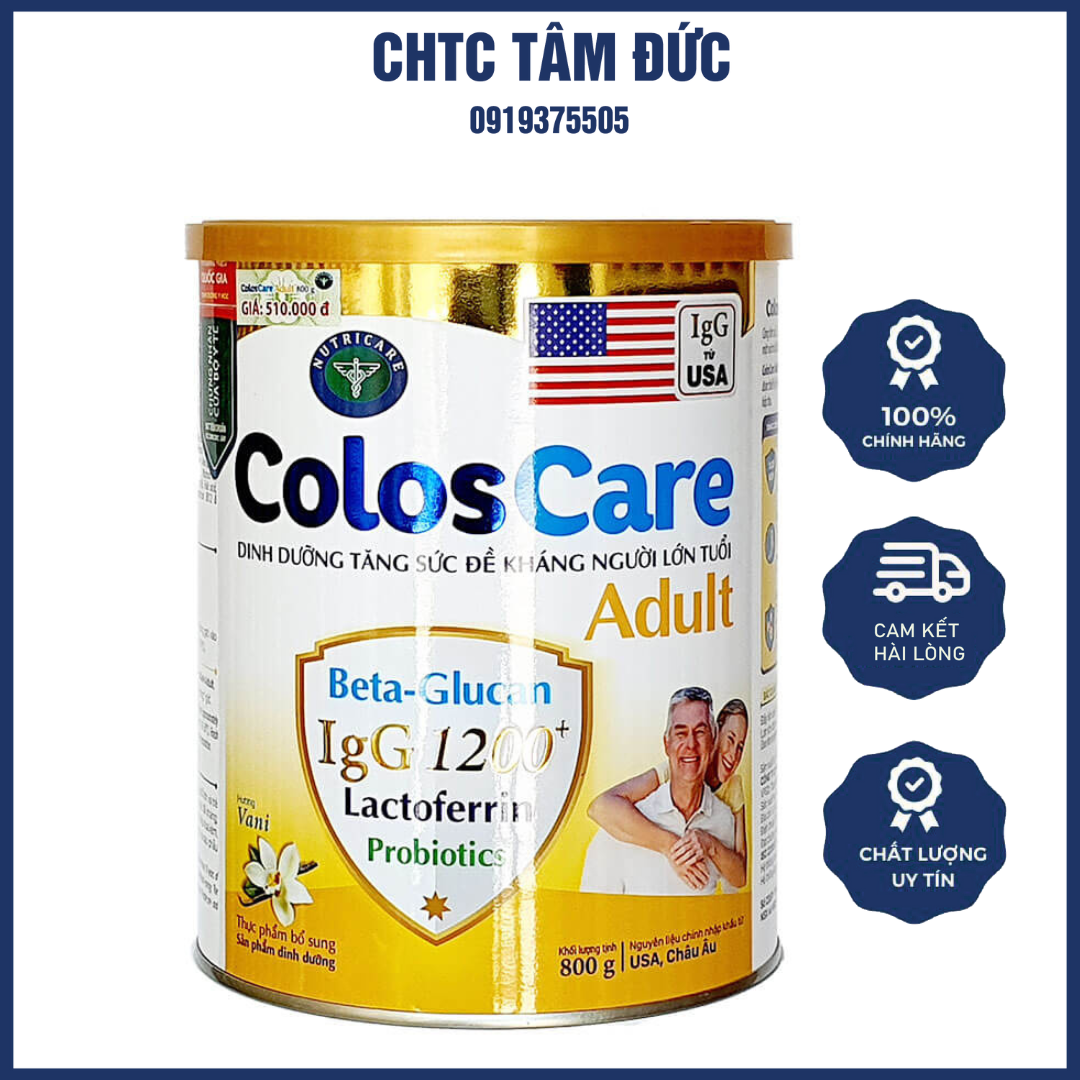 Lon Sữa Coloscare Adult Giúp Tăng Sức Đề Kháng Cho Người Cao Tuổi
