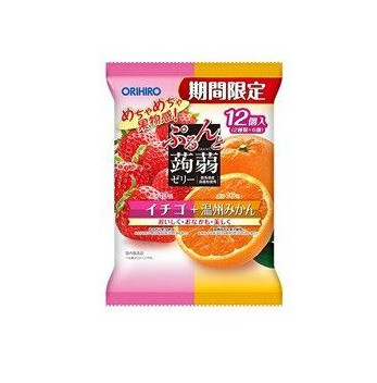 Thạch rau câu orihiro mix 2 vị dâu và cam - hàng nhật nội địa