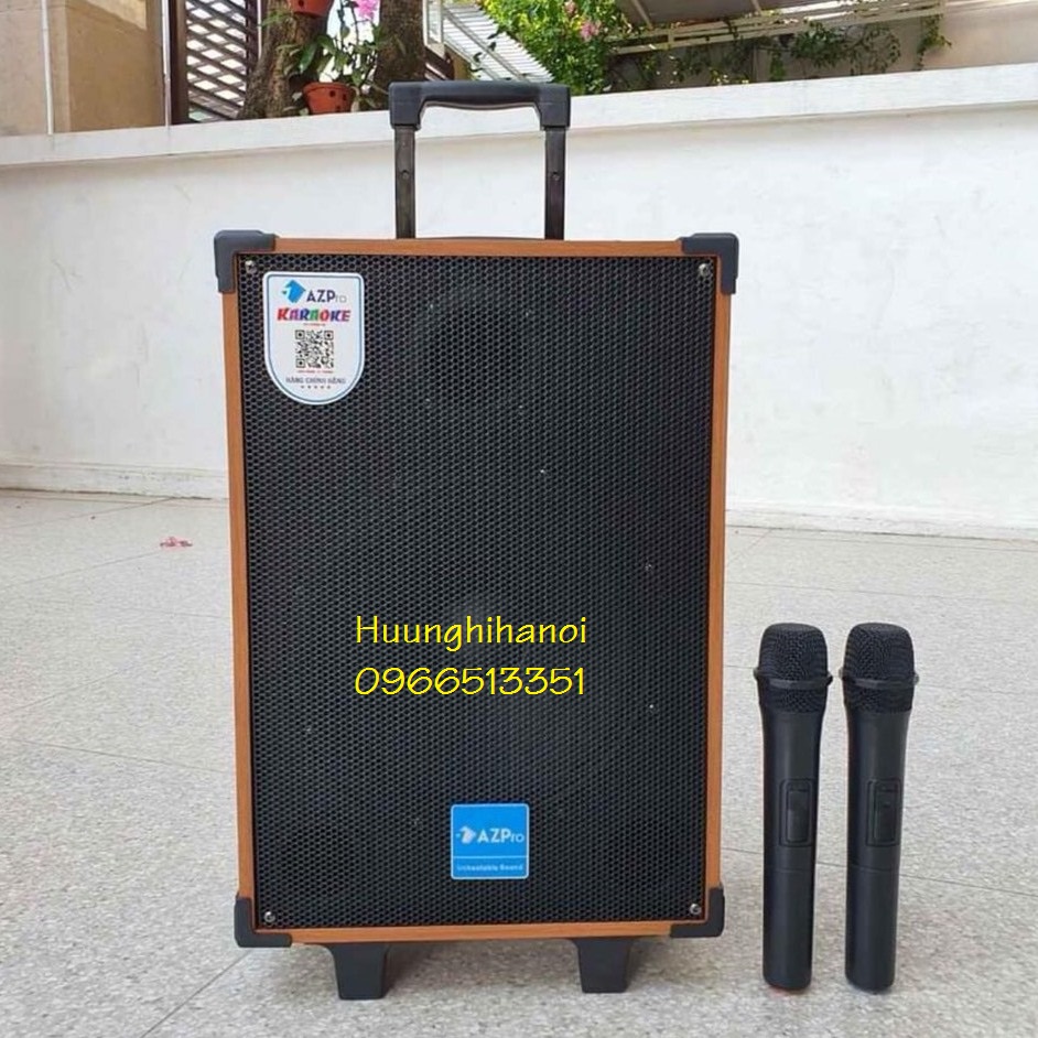 Loa kéo karaoke kèm 2 MICRO KHÔNG DÂY, Loa karaoke bluetooth, loa di động mini công suất lớn thùng vỏ gỗ  hát cực hay, giá rẻ