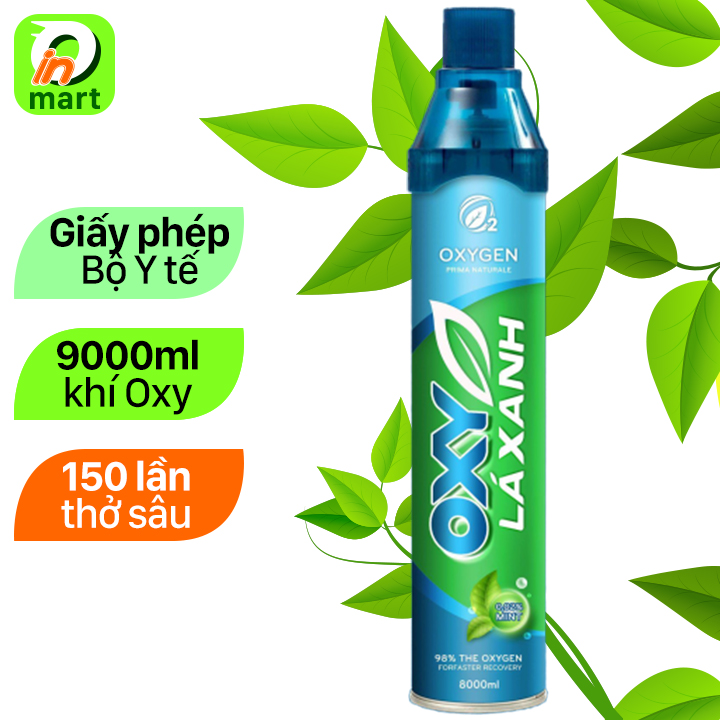 Oinmart-Bình Oxy nguyên chất tăng cường miễn dịch chống vi khuẩn, chống bụi, trợ thở, sản xuất bởi OinMart