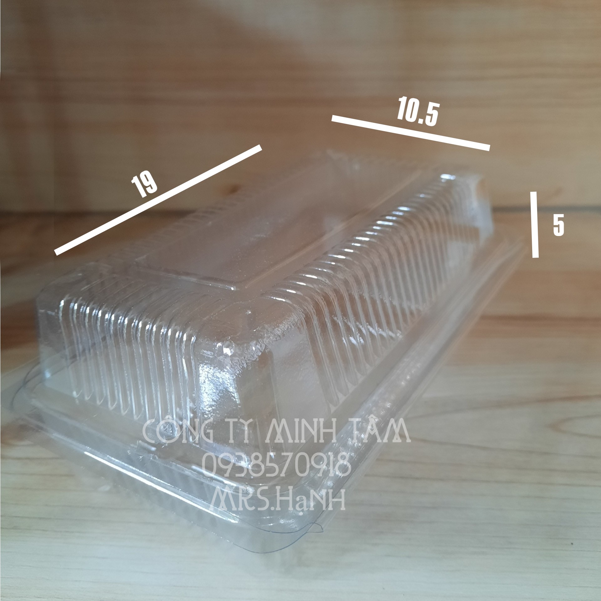 Hộp chữ nhật nhựa trong suốt H04