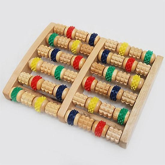 Bàn lăn massa chân bằng gỗ / hỗ trợ trị liệu phục hồi chức năng / giảm đau thông kinh mạch