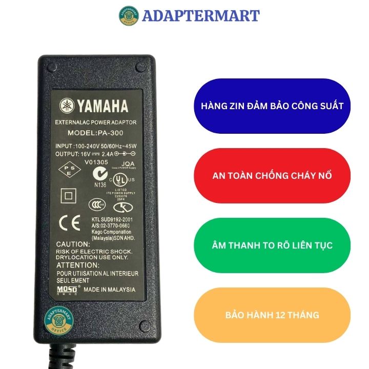 Adapter-nguồn 16v cho đàn yamaha s500 s550 xịn