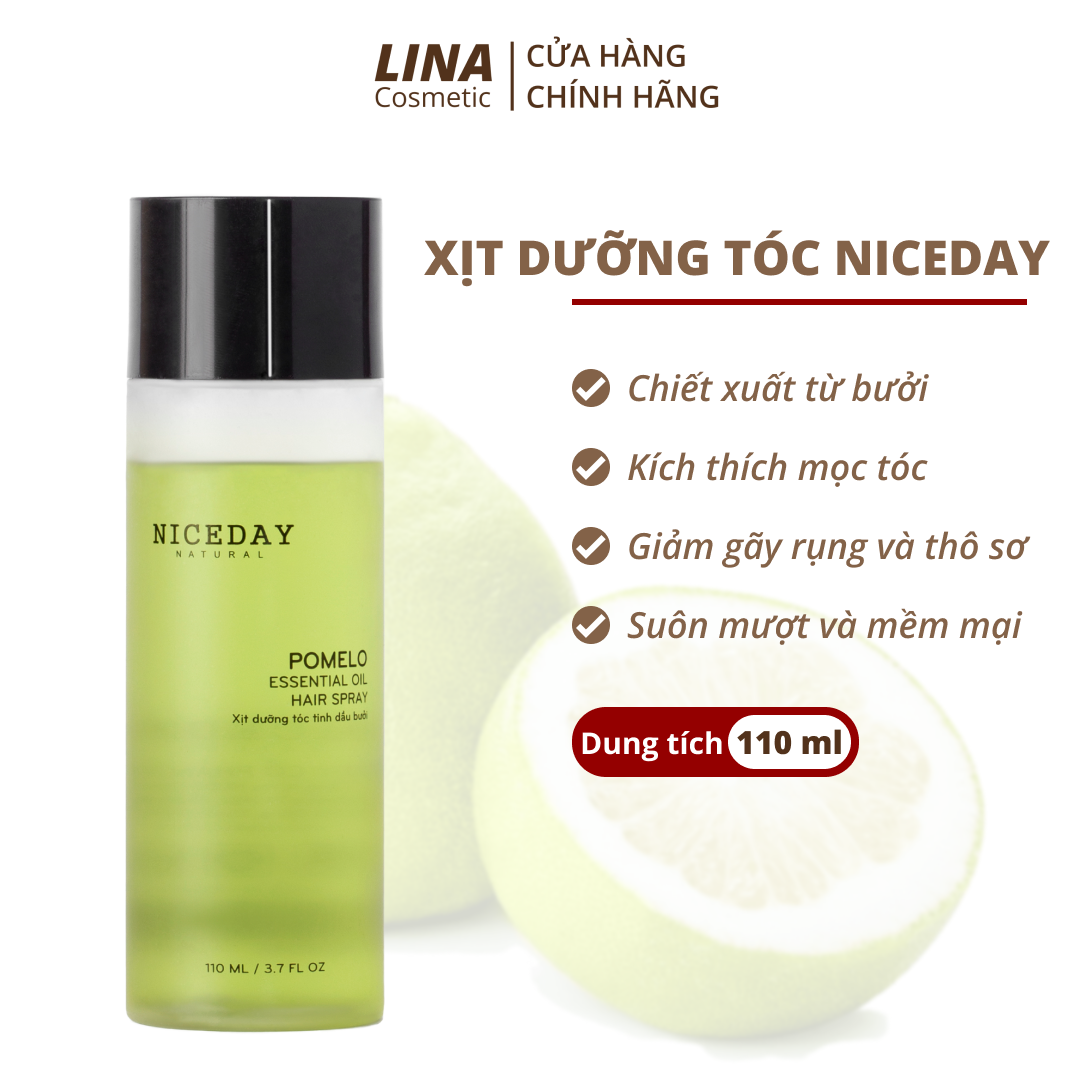 Xịt mọc tóc tinh dầu bưởi Niceday 110 ml giúp ngăn ngừa rụng tóc, kích thích mọc tóc với hương bưởi thư giãn
