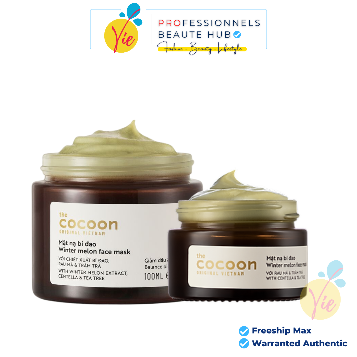 Mặt nạ cocoon winter melon face mask bí đao giảm dầu, giảm mụn, cấp ẩm & sáng da