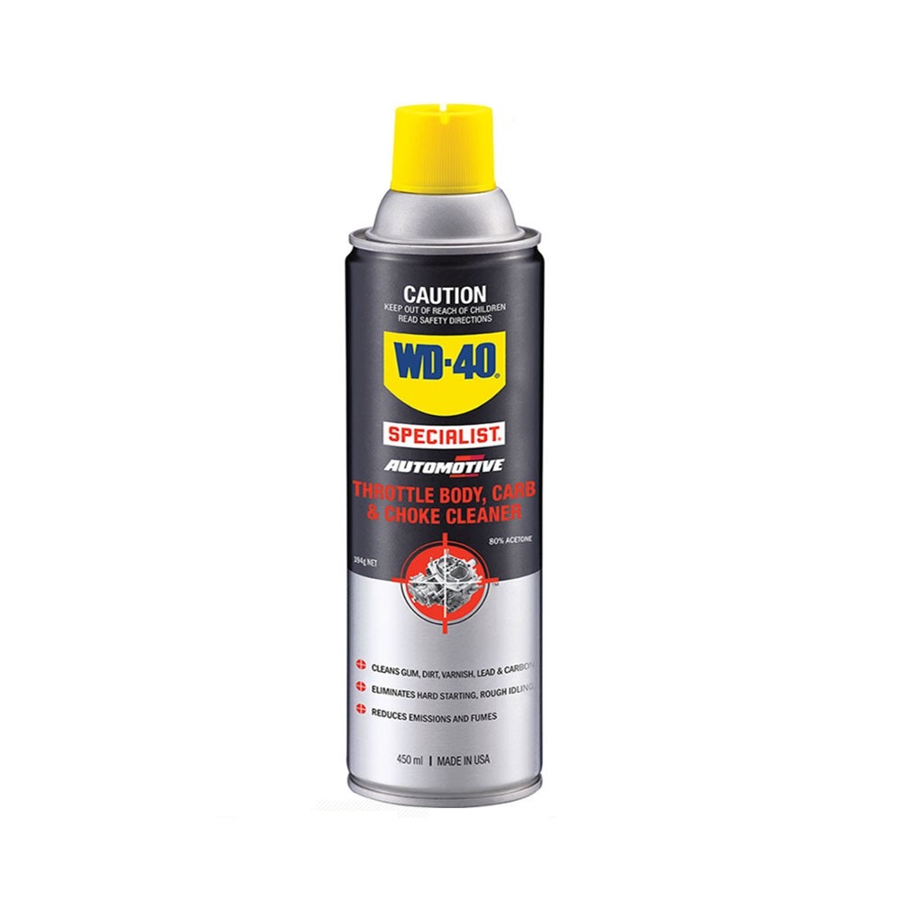 Chai xịt tẩy rửa chế hòa khí bình xăng con wd40 throttle body card & choke cleaner 450ml