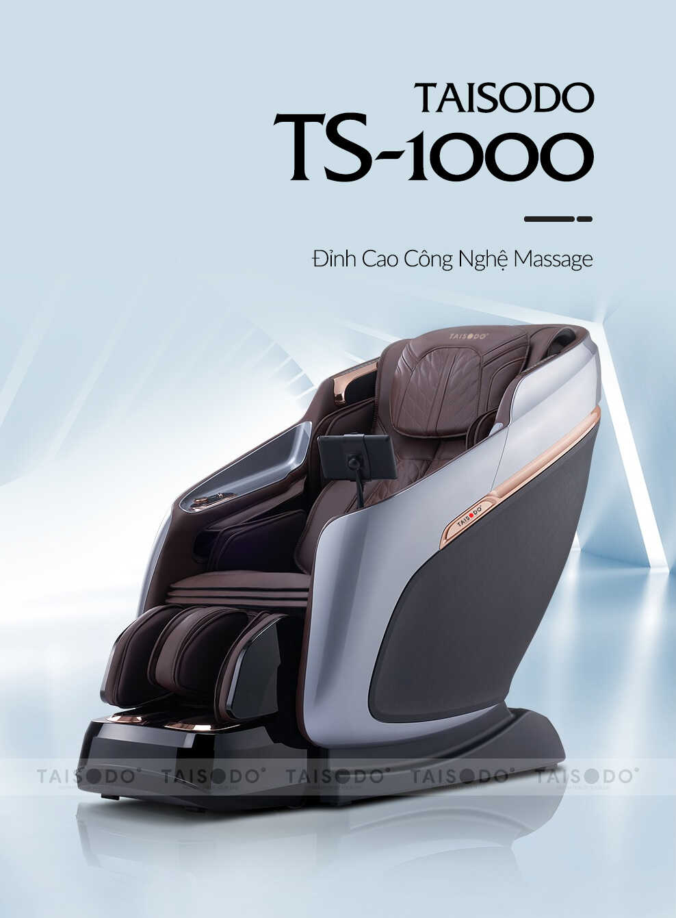 Ghế massage Taisodo Ts 1000 - Trí tuệ nhân tạo, Điều khiển giọng nói, Sạc nhanh không dây, Loa âm thanh Vòm Bluetooth