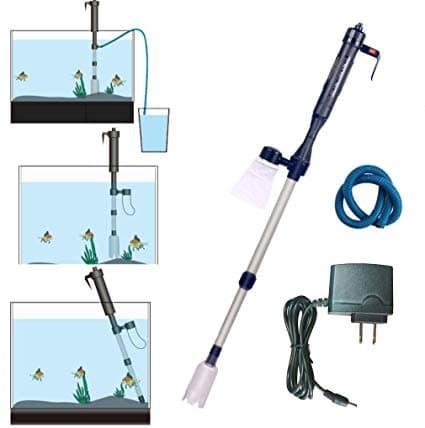[HCM]Máy hút cặn vệ sinh bể cá AS-615B bằng điện hoặc bằng pin
