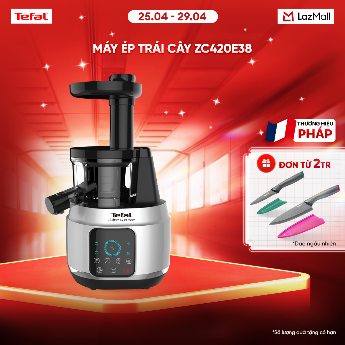 Máy ép chậm Tefal ZC420E38 - 150W - Điện tử