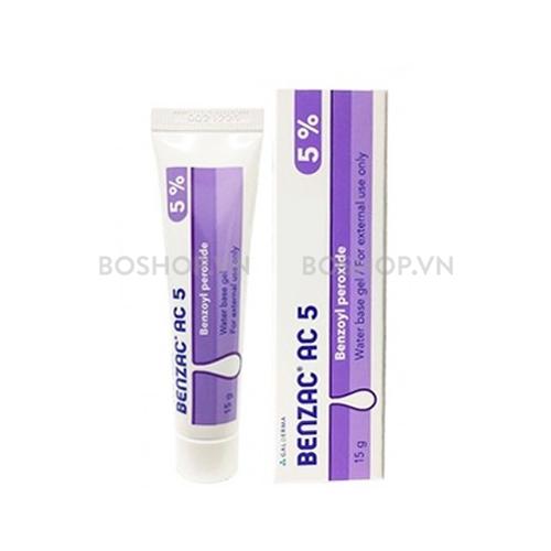 Gel chấm mụn viêm benza ac 5% chính hãng chứa tube 15g