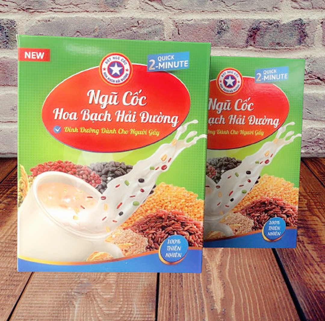 Combo 2 Hộp Bột Ngũ Cốc Tăng Cân Hoa Bạch Hải Đường - Tăng Cân - Bổ Sung Chất Dinh Dưỡng - Ăn Ngon - Ngủ Ngon