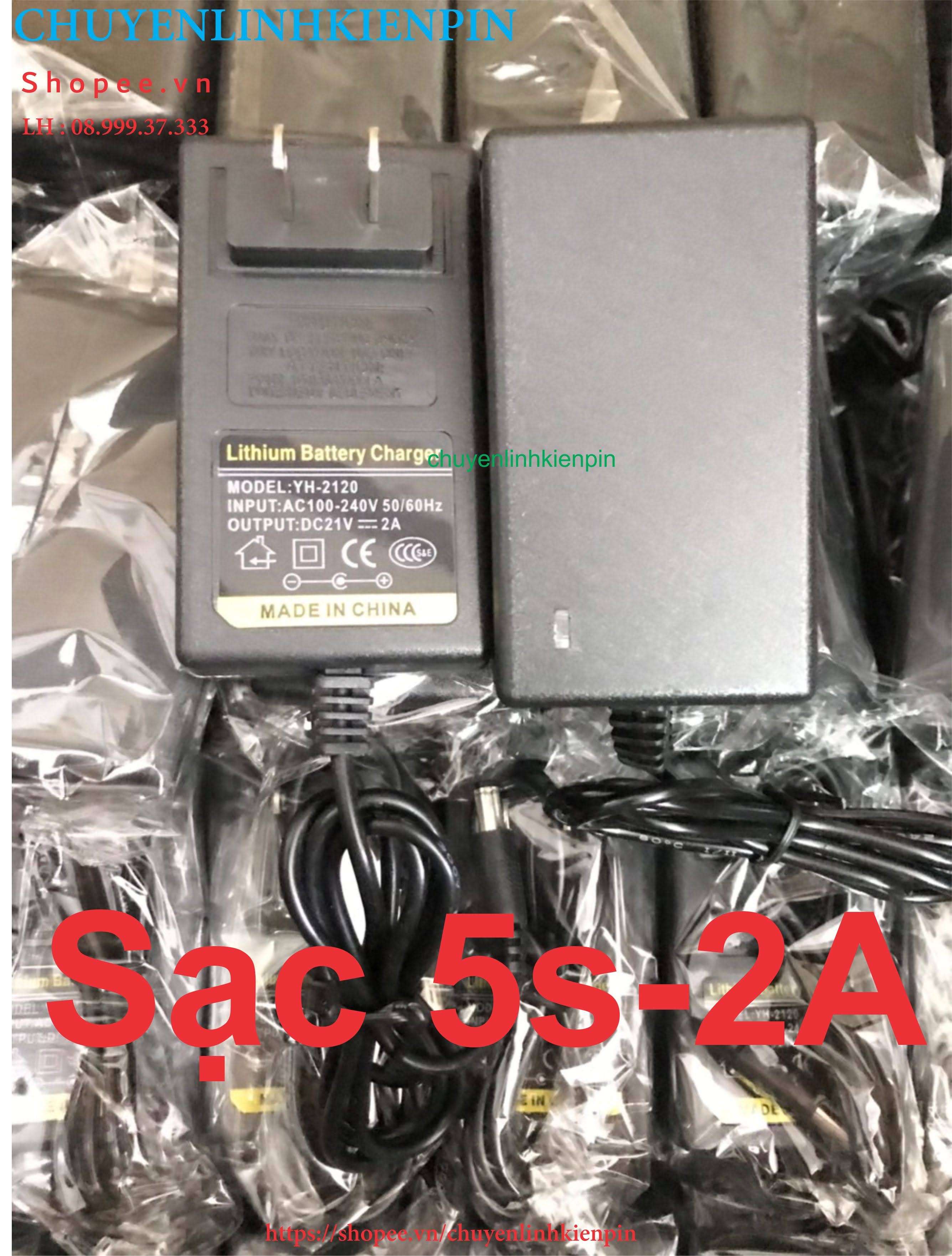 Sạc Lion 5S 21v 2A , có đèn báo đầy ( BL64 57 )