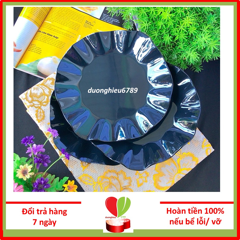 Sỉ đĩa, dĩa phíp dáng bèo đen sang đẹp nhiều size