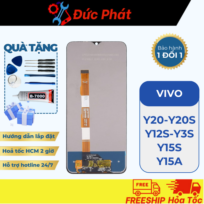 Màn Hình Vivo Y20 / Y20S / Y12S / Y3S / Y15S / Y15A New Zin (Tặng tools và keo)
