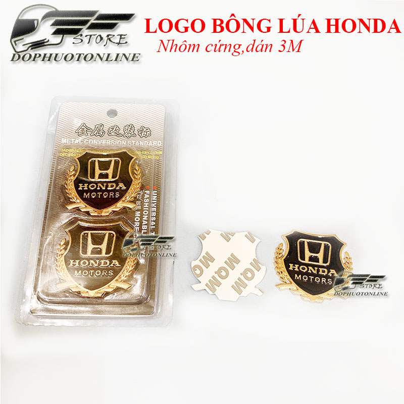 Logo honda nổi - logo honda bông lúa - dán 3m cho xe máy, ô tô