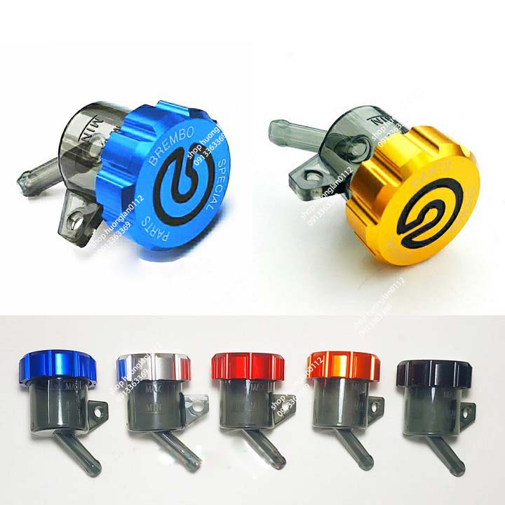 Bình dầu khói xe máy nắp nhôm CNC đủ màu hàng loại 1