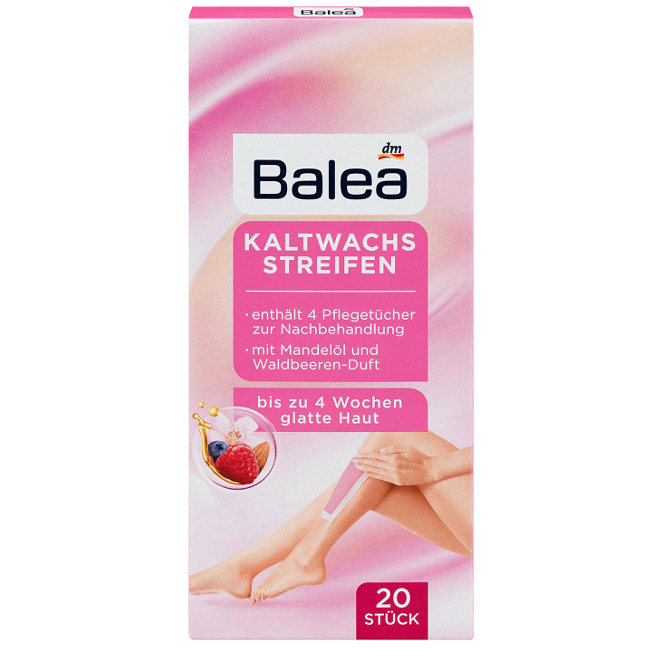 MIếng dán tẩy lông Balea Kaltwachs streifen 20 miếng
