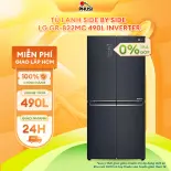 [Trả góp 0%] Tủ lạnh Inverter LG 490 lít GR-B22MC - Công nghệ Linear Inverter tiết kiệm điện, Bộ lọc kháng khuẩn Hygiene FRESH+™ Ngăn đựng rau củ lớn