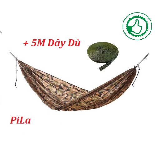 [HCM]Võng Vải Rằn Ri Màu Lính Loại Dày Siêu Bền Kèm 5M Dây Giá Rẻ