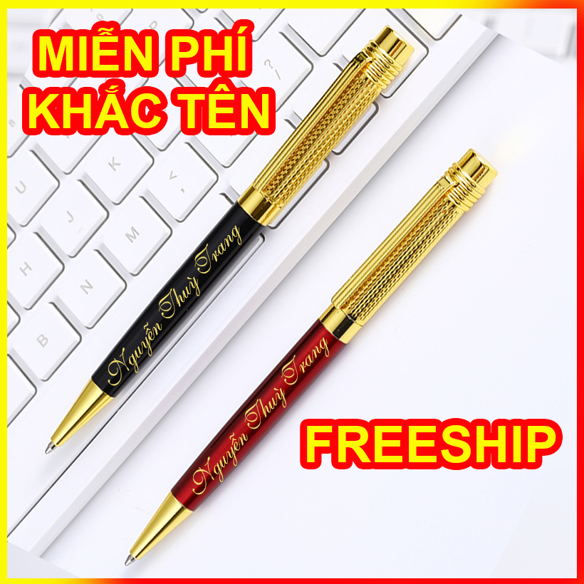 Miễn phí khắc tên & vận chuyển tặng kèm hộp & ruột mực ceo - bút bi ký tên kim loại cao cấp ceo 036