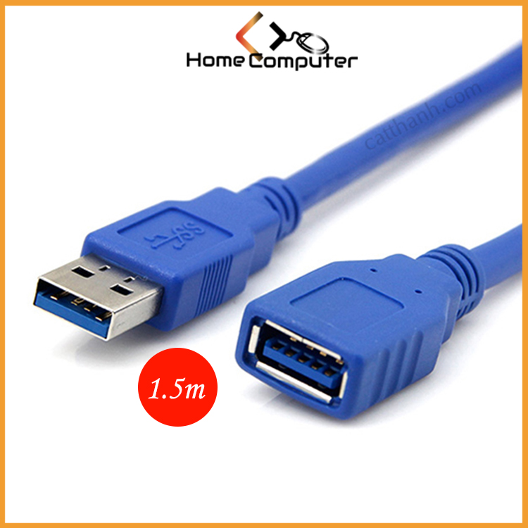 Dây nối dài usb 1.5m, 3m, 5m, 10m 2.0 màu xanh chống nhiễu ,hàng chất lượng - Home Computer