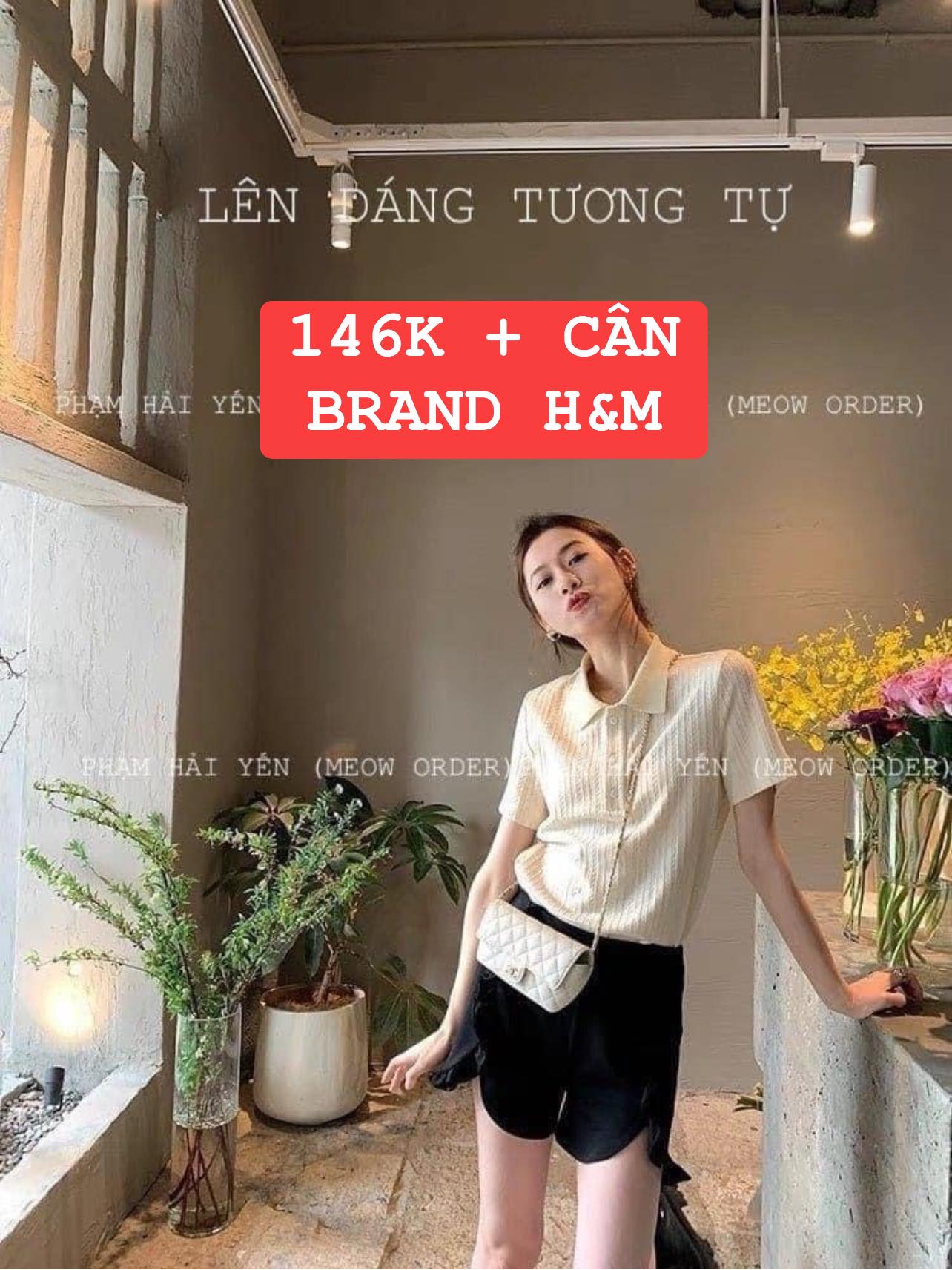 Vui lòng mua hàng tại shop mới phongphenhauth -áo thun nữ h&m cộc tay 2 màu be, xanh