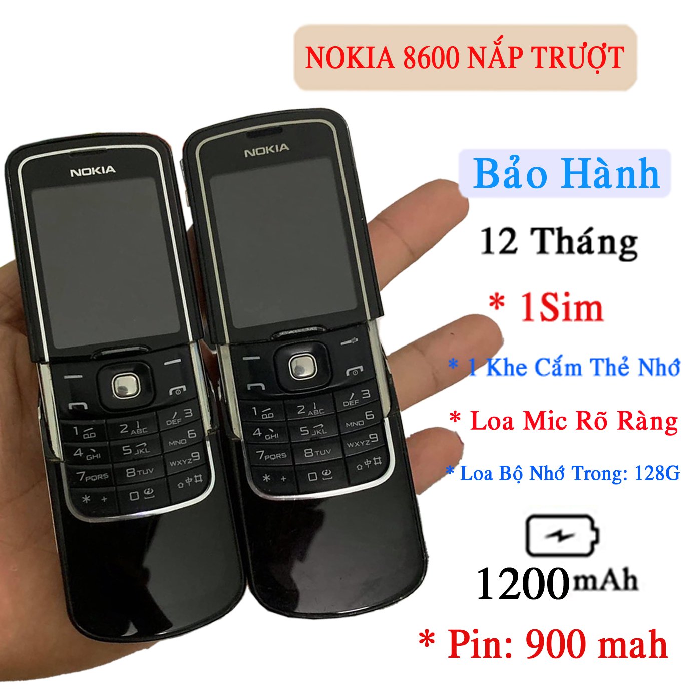 Điện Thoại Nokia 8600 Chính Hãng Huyền Thoại Ánh Trăng Nắp Trượt Êm Ái