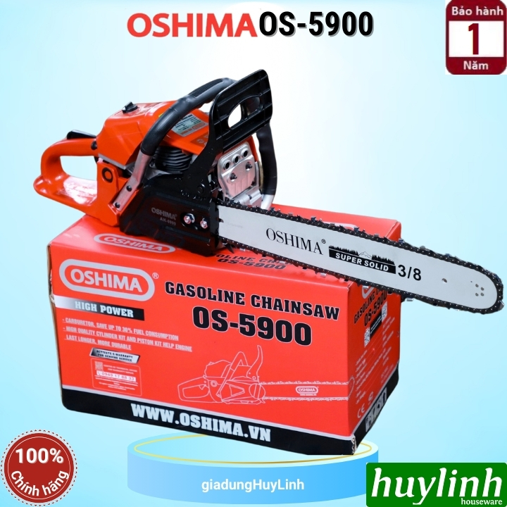Máy cưa xích chạy xăng oshima os-5900 - lam 50cm - 2.5kw