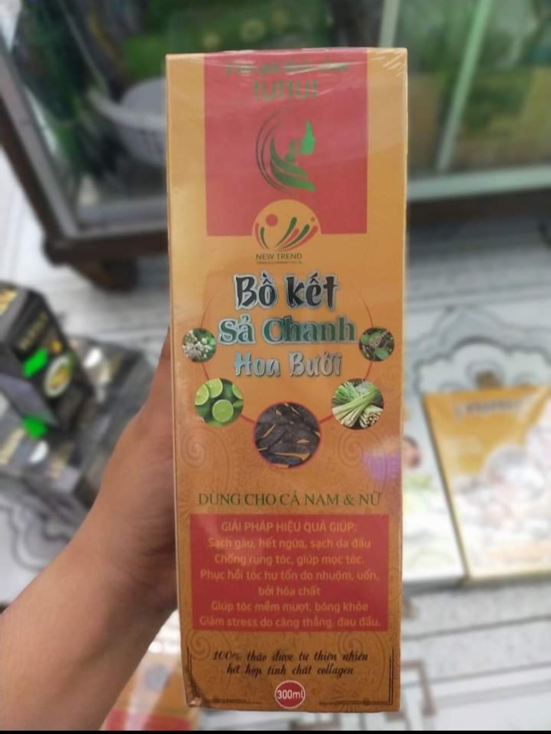 Dau gội bo kết chanh xã hoa bưởi hieu tutut