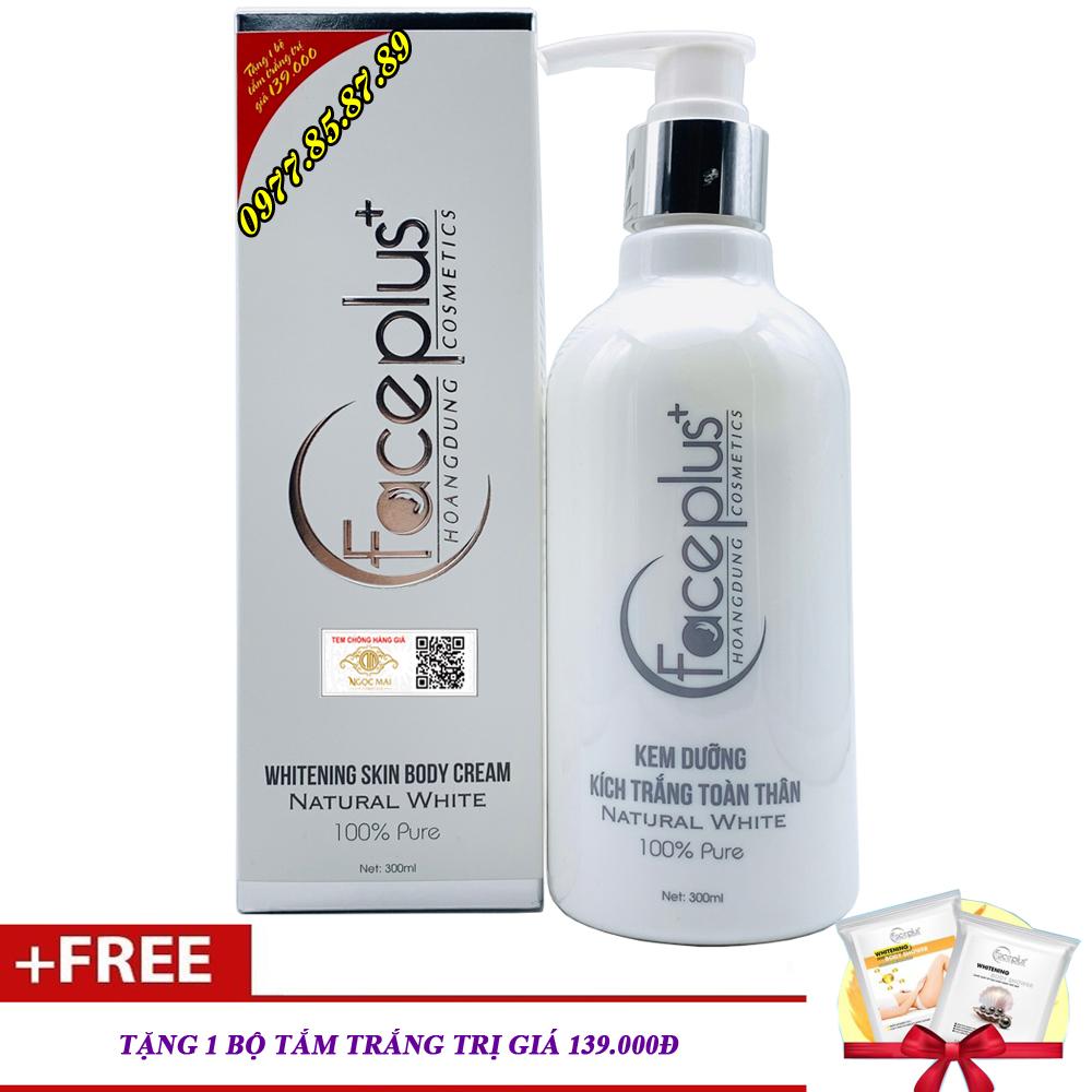Mỹ phẩm FACE PLUS - Kem kích trắng da toàn thân trắng nhanh an toàn cho da 300ml