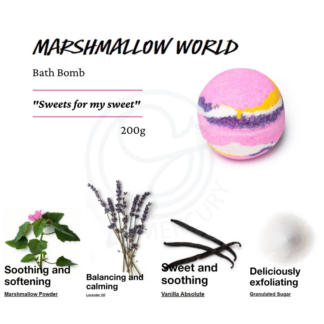 Bom sủi bồn tắm lush - marshmallow world bath bomb