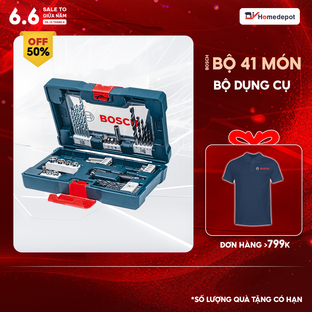 Bộ dụng cụ bosch 41 món 2607017396