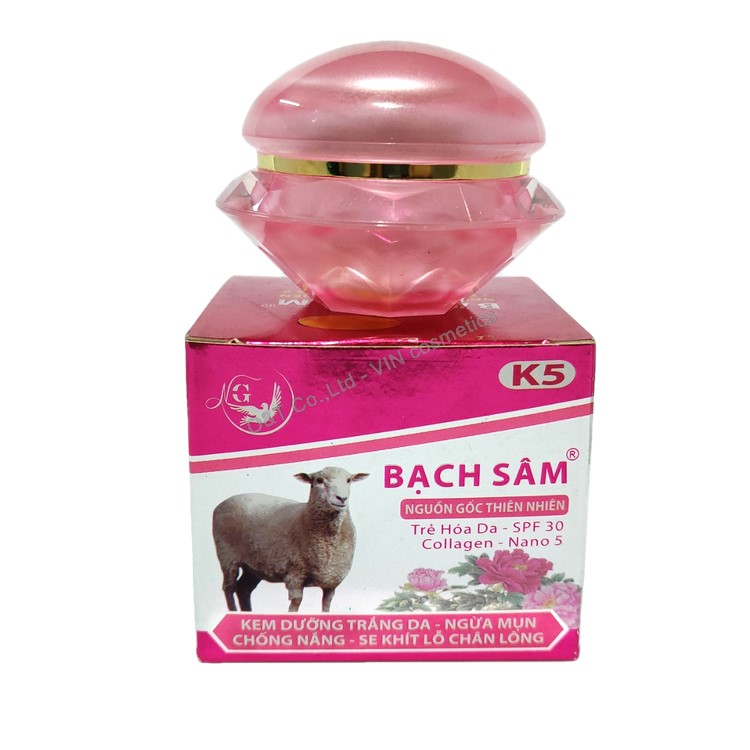 Kem dưỡng trắng da ngừa mụn chống nắng se khít lỗ chân lông Bạch Sâm K5