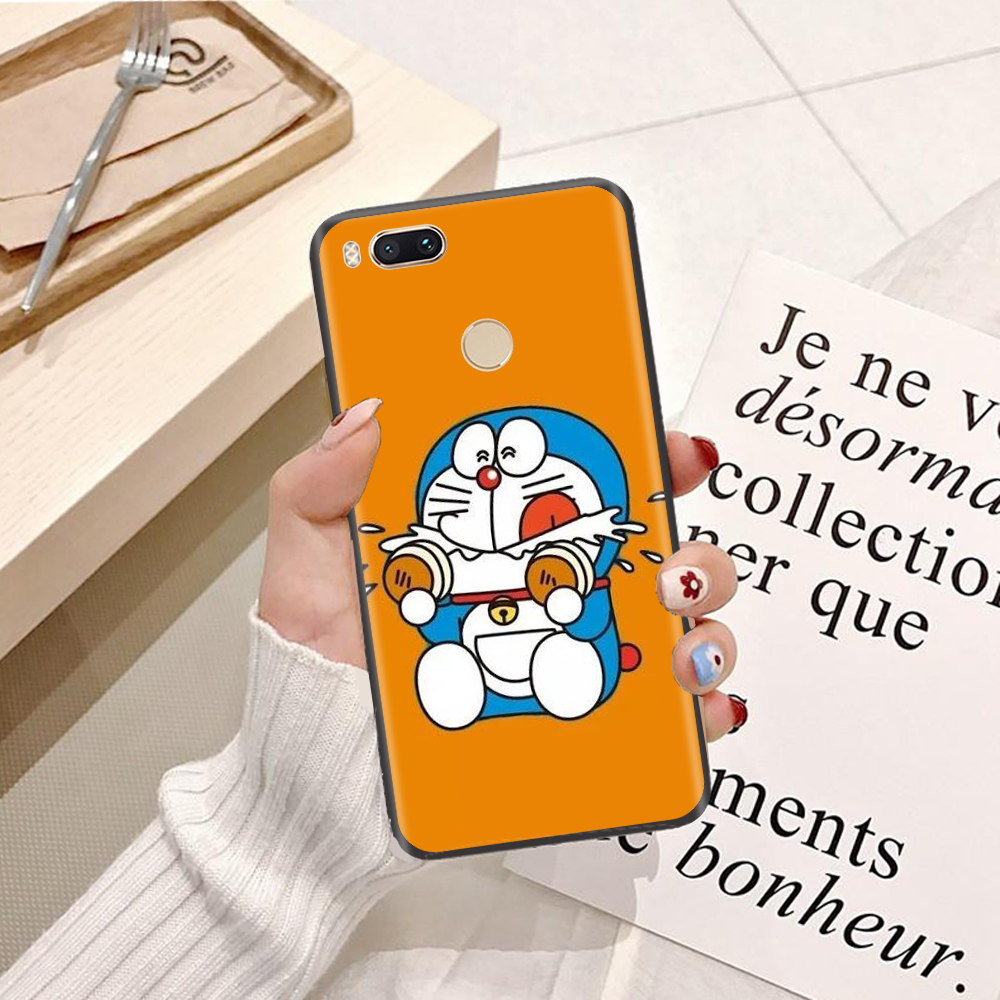 Ốp lưng điện thoại xiaomi mi 8 / mi 8 lite / mi 8 se / mi 9 / mi a1 viền dẻo tpu bst doremon dễ thương