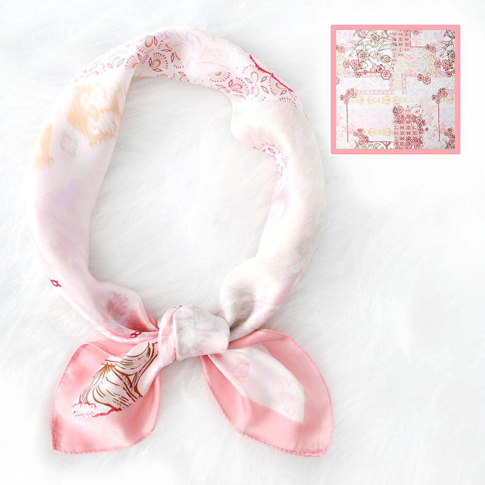 [70x70cm] Khăn lụa Bandana vuông choàng cổ trùm đầu đi biển buộc tóc - 3