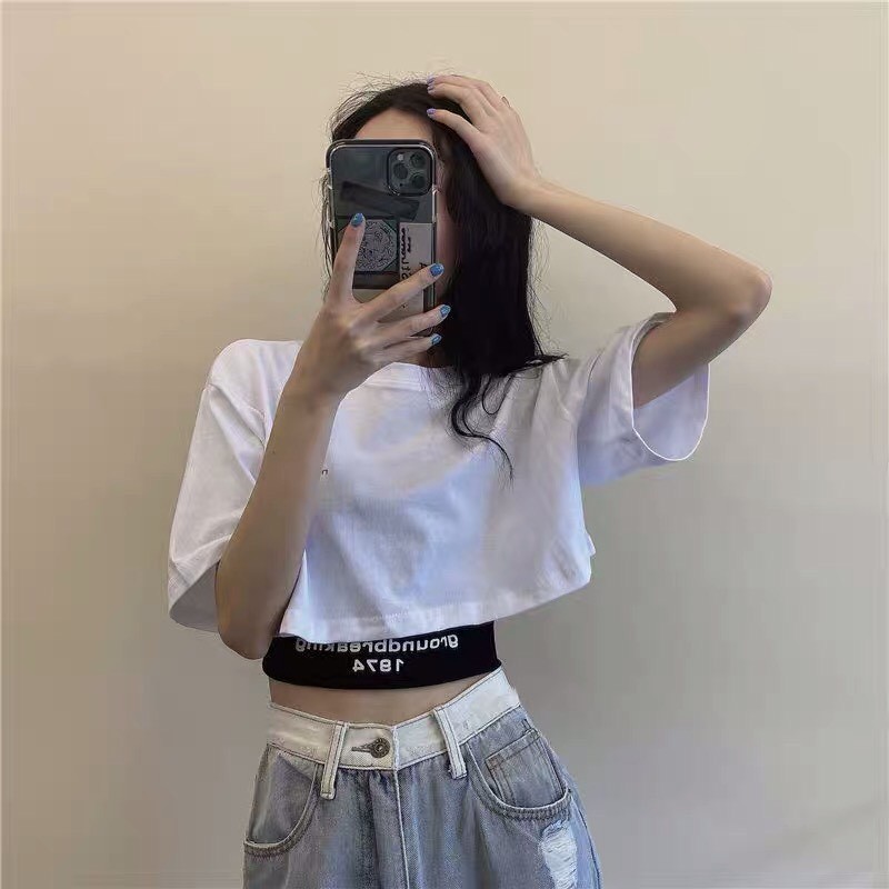 Bộ áo croptop nữ 1974 ?? set crt áo ngắn kèm bra 3 màu??