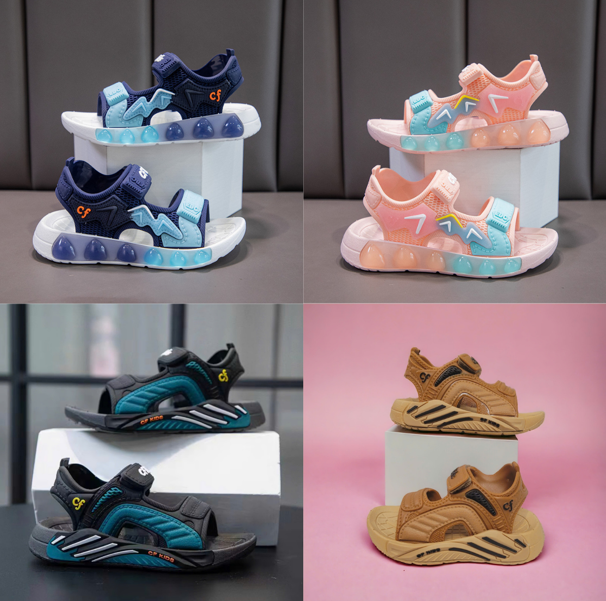 Dép sandal quai hậu cho bé trai và bé gái đi học đi mưa phong cách Hàn Quốc 318