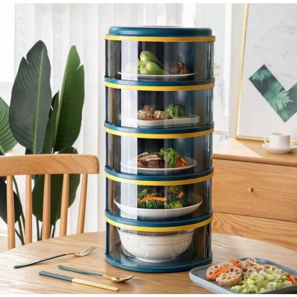 Lồng bàn - Hộp bảo quản thức ăn xếp 5 tầng đa năng