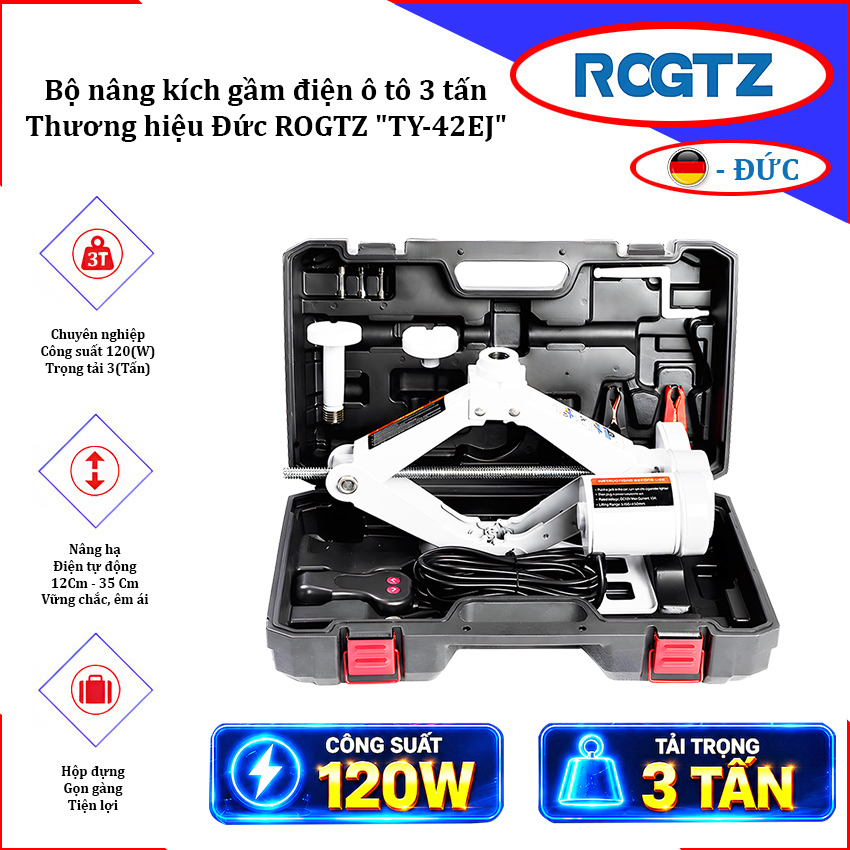 Bộ kích gầm ô tô, xe hơi 12v - con đội điện nâng gầm ô tô, xe hơi ty-42ej