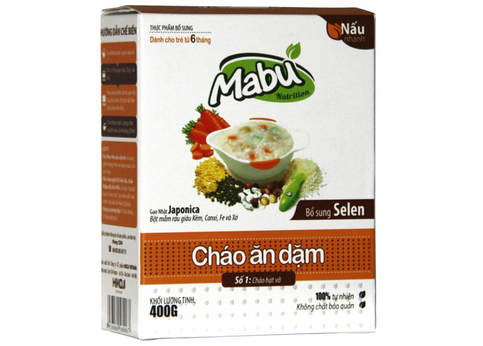 Cháo ăn dặm Mabu số 1 hạt vỡ