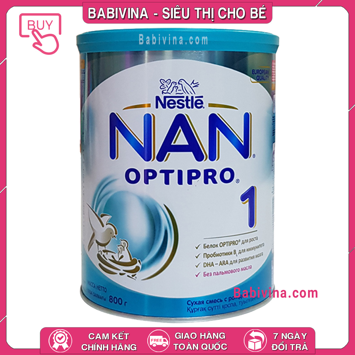 [CHÍNH HÃNG] Sữa Nan Nga Số 1 800g | Hàng Nội Địa Nga Dành Cho Trẻ Từ 0-6 Tháng Tuổi | Babivina