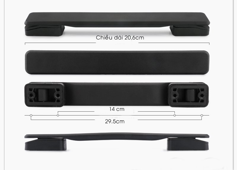 Quai xách tay cầm Sonybravia thay cho các vali nhựa, tự thay tại nhà với độ bền dẻo chắc chắn. Dùng cho các vali size 20, 24, 28