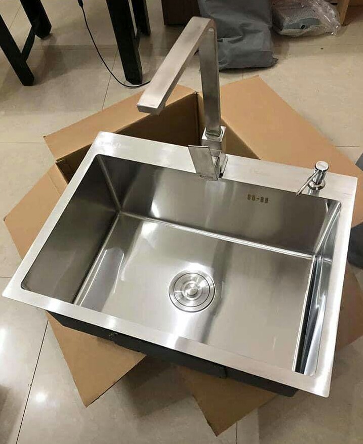 CHẬU RỬA CHÉN 1 HỐ INOX 304 ĐÚC