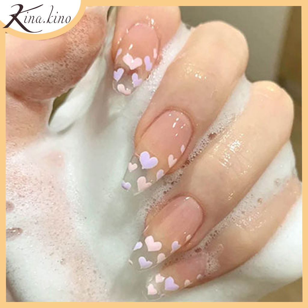 [Tặng keo+dũa] Móng tay giả dài mẫu mới hot 2021- nail giả giá rẻ Kinakino phukienlamdep