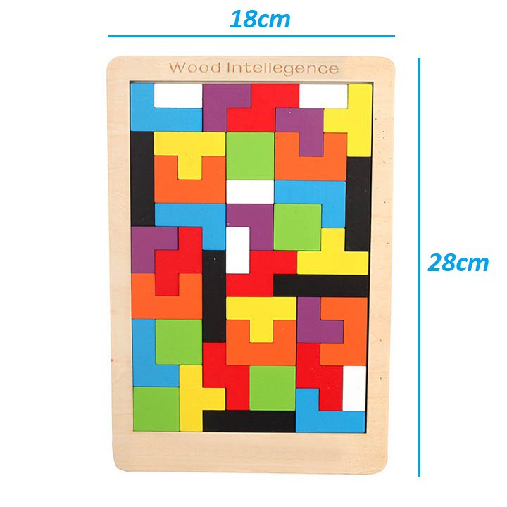 Đồ chơi xếp hình thông minh tetris xếp gạch gỗ