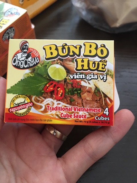 Lốc 12 hộp viên gia vị bún bò huế ông chà và 75g