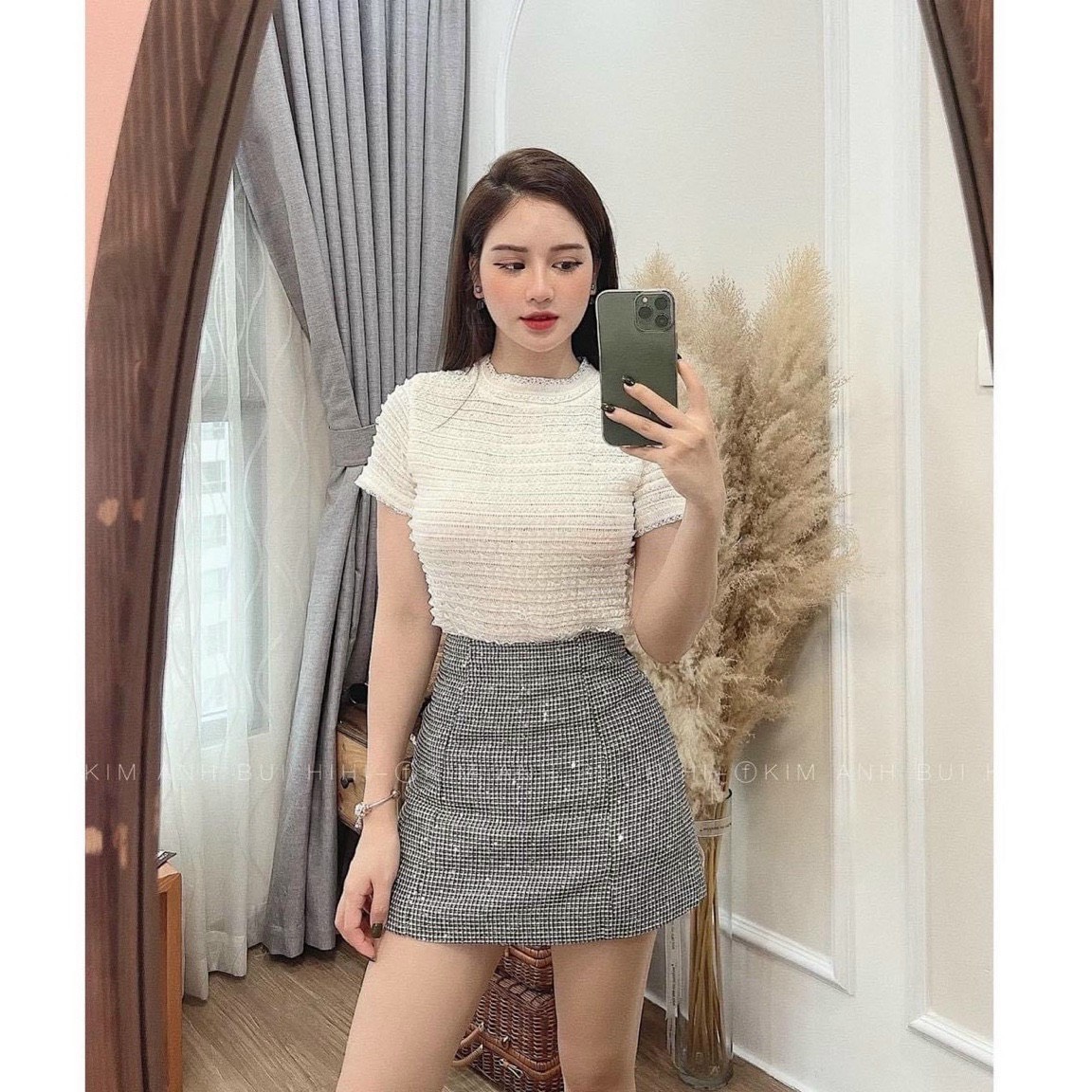 Áo kiểu nữ chất đũi xốp thời trang đơn giản trẻ trung cực đẹp