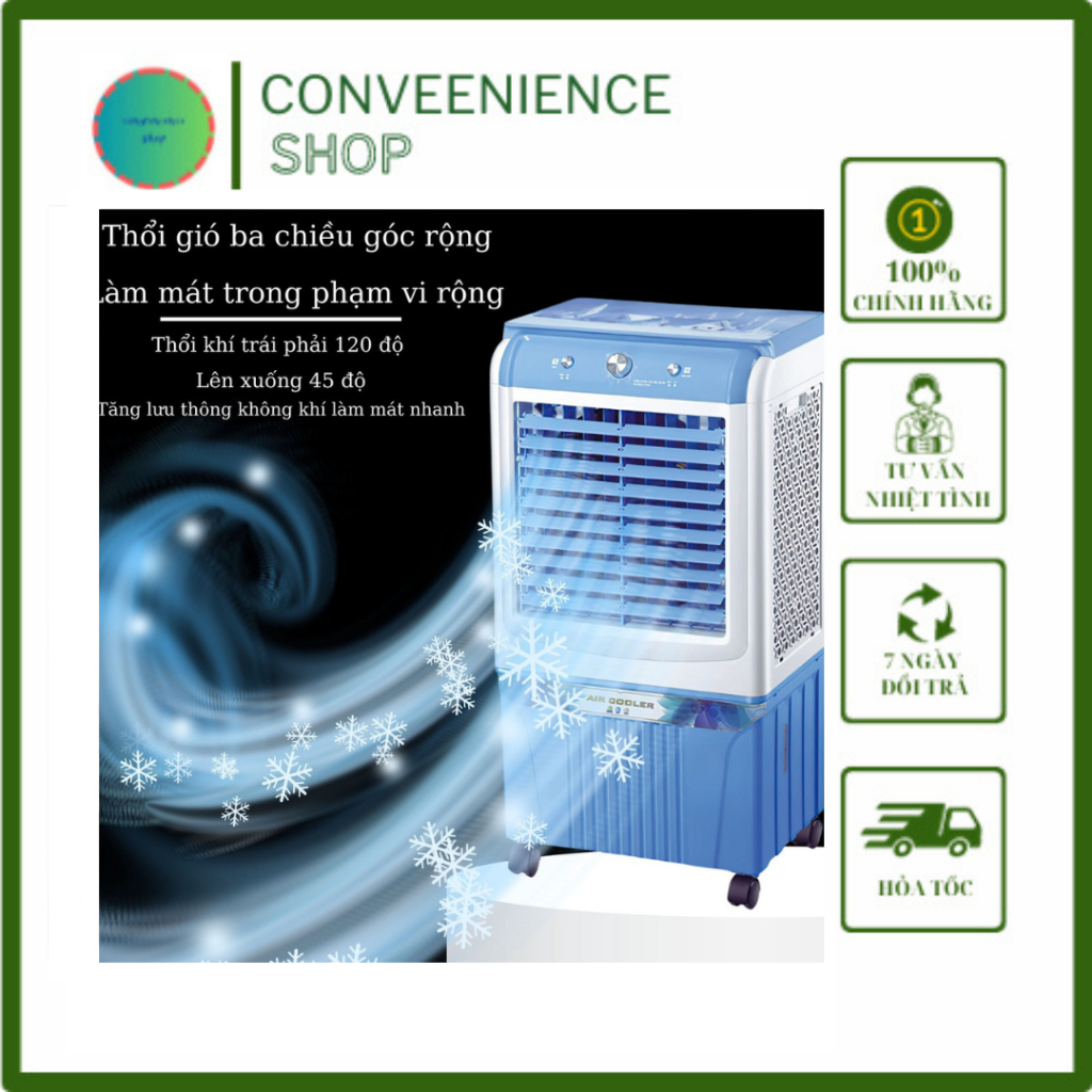 Genuine Products - 12 Months Warranty - 45L Steam Air Conditioning Fan, Nineshield Kb688S, Automatic Humidifying Mist Spray Steam Fan